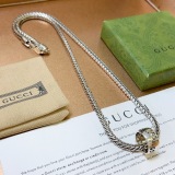 Gucci New Couple Classic Retro Double G Transit Bead Necklace