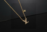 Louis Vuitton New Classic Fashion Logo Pendant Necklace