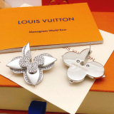 Louis Vuitton New Classic Fashion Silver Plum Blossom Earrings