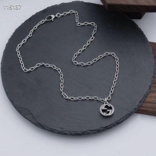 Gucci New Couple Retro Interlocking Double G Pendant Necklace