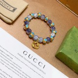 Gucci New Couple Fashion Double G Crystal Bracelet