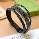 Gucci New Couple Classic Logo Leather Rope Bracelet Hand Rope