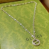 Gucci New Couple Fashion Retro Double G Necklace