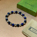 Gucci New Couple Fashion Double G Blue Tiger Eye Stone Bracelet