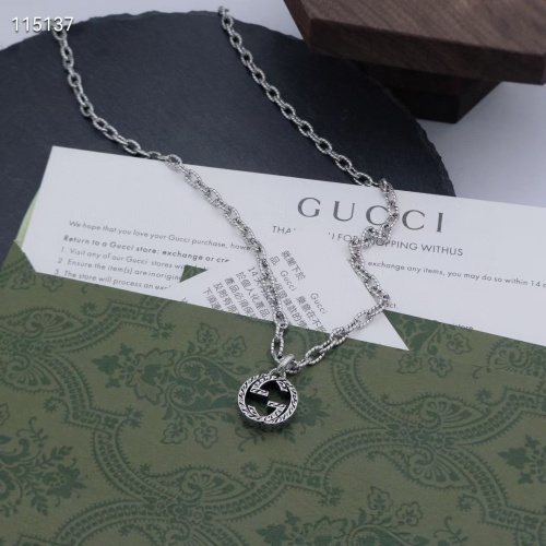 Gucci New Couple Retro Interlocking Double G Pendant Necklace