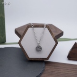 Gucci New Couple Retro Interlocking Double G Pendant Necklace