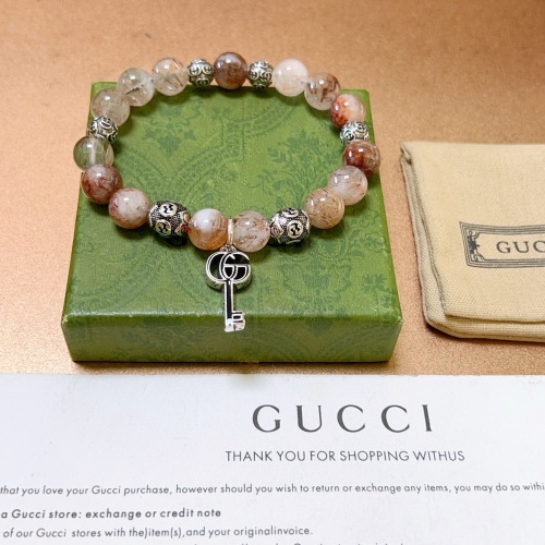 Gucci New Couple Fashion Retro Double G Purple Hair Crystal Bracelet