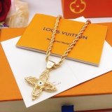 Louis Vuitton New Classic Fashion Fried Dough Twists Blue Diamond Necklace