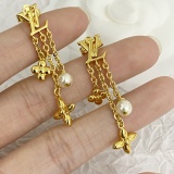 Louis Vuitton New Fashion Letter Pearl Tassel Earrings