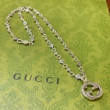 Gucci New Couple Fashion Retro Double G Necklace