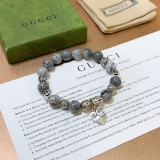Gucci New Couple Fashion Double G Natural Stone Bracelet