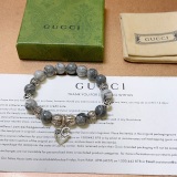 Gucci New Couple Fashion Double G Natural Stone Bracelet