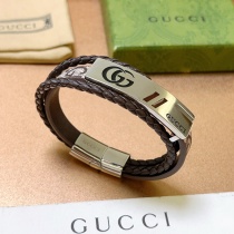 Gucci New Couple Classic Logo Leather Rope Bracelet Hand Rope