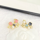 Louis Vuitton New Fashion Colorful Flower Earrings