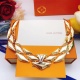 Louis Vuitton New Classic Fashion Triangle Diamond Grid Necklace