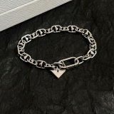 Prada New Fashion Versatile Triangle Pendant Bracelet
