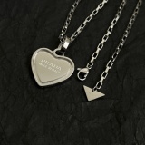 Prada New Classic Fashion Love Pendant Necklace 42 CM