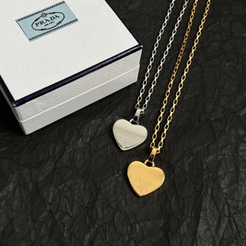 Prada New Classic Fashion Love Pendant Necklace 42 CM