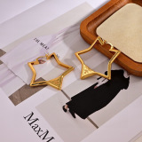 Prada New Fashion Versatile Pentagonal Earrings