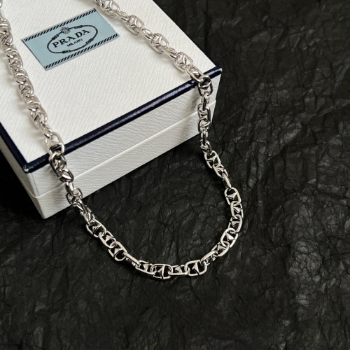 Prada New Fashion Versatile Triangle Pendant Necklace