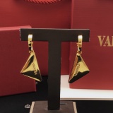 Prada New Fashion Versatile Triangle Logo Earrings