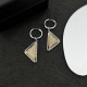 Prada New Fashion Versatile Triangle Logo Earrings