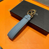 Prada New Fashion Triangle Keychain Leather Keyring