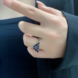 Prada New Fashion Versatile Triangle Open Ring