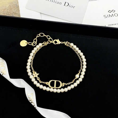 Dior New Fashion Double layered CD Pearl Bracelet