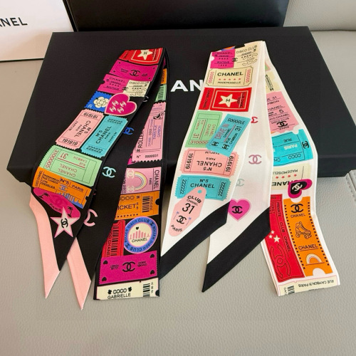 Chanel New Fashion Logo Jacquard Versatile Silk Scarf Size: 6x120 CM