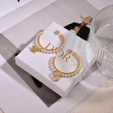 Dior New Classic Fashion Irregular Pearl Earrings