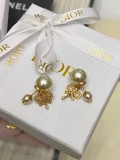Dior New Fashion Bow Pearl Earrings