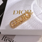 Dior New Fashion Versatile Diamond Logo Hair Clip