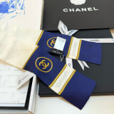Chanel New Fashion Logo Jacquard Double Sided Silk Scarf