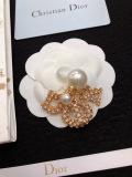Dior New Fashion Versatile Gold Pearl Unilateral Earstuds