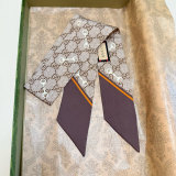 Gucci New Classic Double G Jacquard Double layer Double Sided Silk Scarf Size: 5x86CM