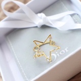 Dior New Fashion Versatile Diamond Set Pentagram Ring