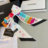 Chanel New Fashion Logo Jacquard Versatile Silk Scarf Size: 6x120 CM