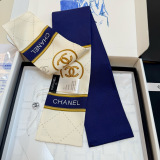 Chanel New Fashion Logo Jacquard Double Sided Silk Scarf