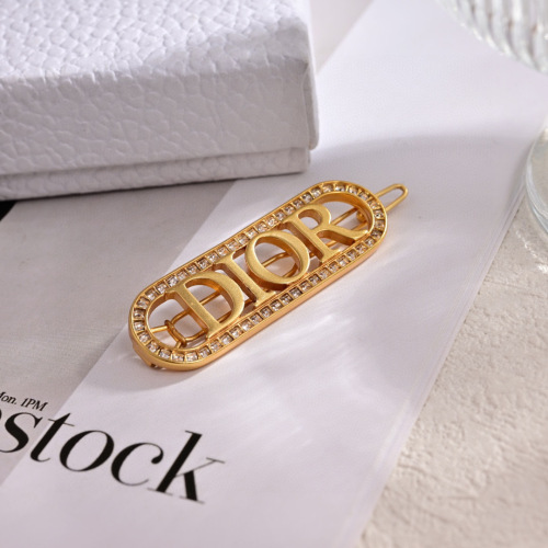 Dior New Fashion Versatile Diamond Logo Hair Clip