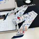 Chanel New Fashion Graffiti Silk Hair Strap