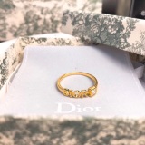 Dior New Fashion Versatile Diamond Logo Ring