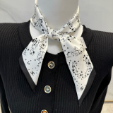 Chanel New Fashion Star Splicing Letter Double Sided Mulberry Silk Scarf Size: 6x120 CM