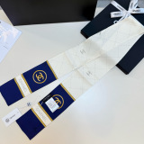 Chanel New Fashion Logo Jacquard Double Sided Silk Scarf