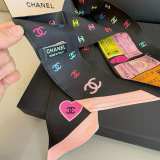 Chanel New Fashion Logo Jacquard Versatile Silk Scarf Size: 6x120 CM