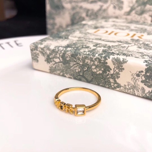 Dior New Fashion Versatile Diamond Logo Ring