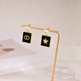 Dior New Fashion Versatile Asymmetric Earrings
