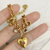 Dior New Classic Fashion Tassel Pearl CD Clover Bracelet