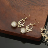 Dior New Fashion Versatile Full Diamond Earrings
