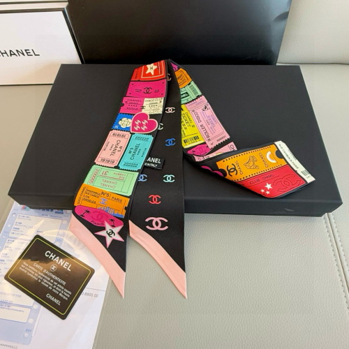 Chanel New Fashion Logo Jacquard Versatile Silk Scarf Size: 6x120 CM